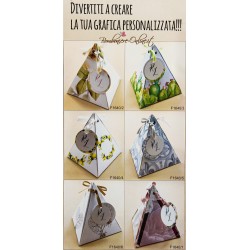Partecipazione scatolina piramide