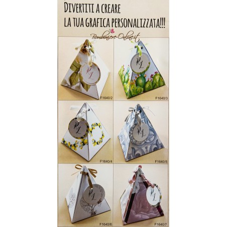 Partecipazione scatolina piramide