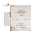 Partecipazione matrimonio economica con cornice floreale multicolore.