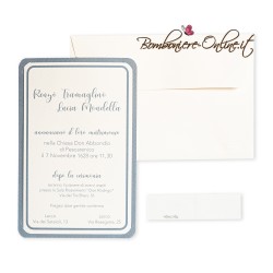 Classica Colore Confine In Linea Carta Di Matrimonio