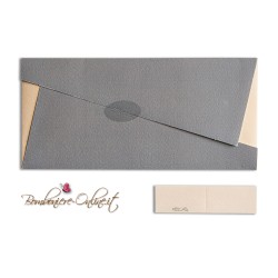 Grigio Ombra Classica Stampata Carta Di Matrimonio