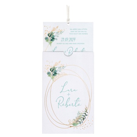 Partecipazione matrimonio - Atmosfere botaniche bianca