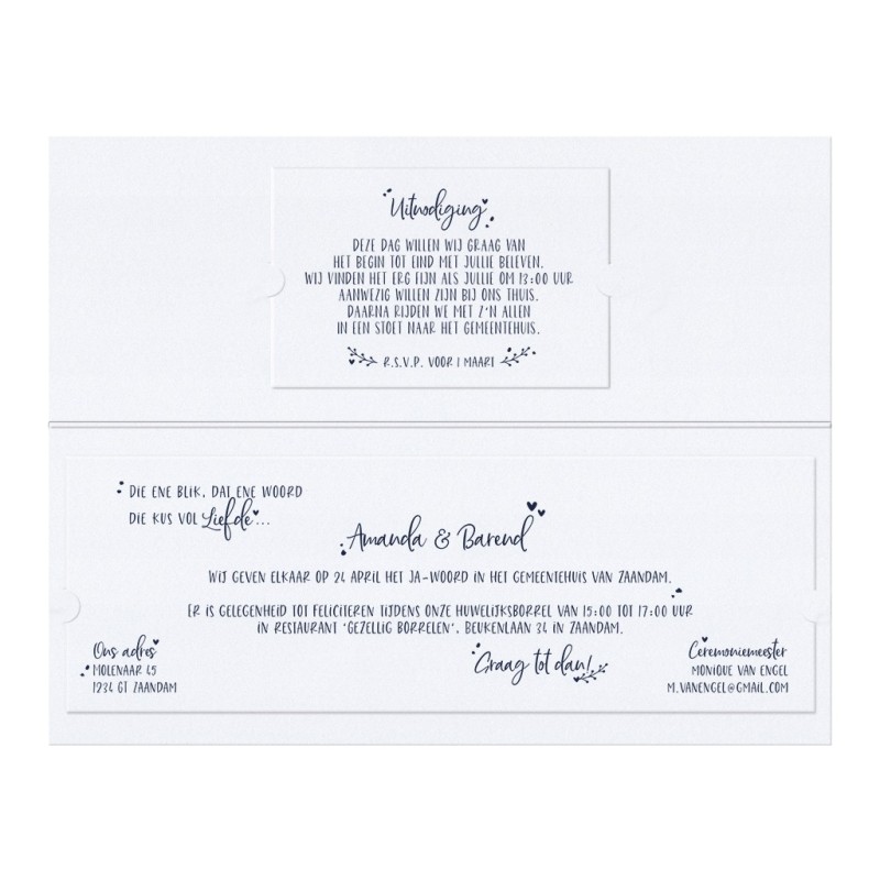 Partecipazione di nozze - Ramoscelli d'oro