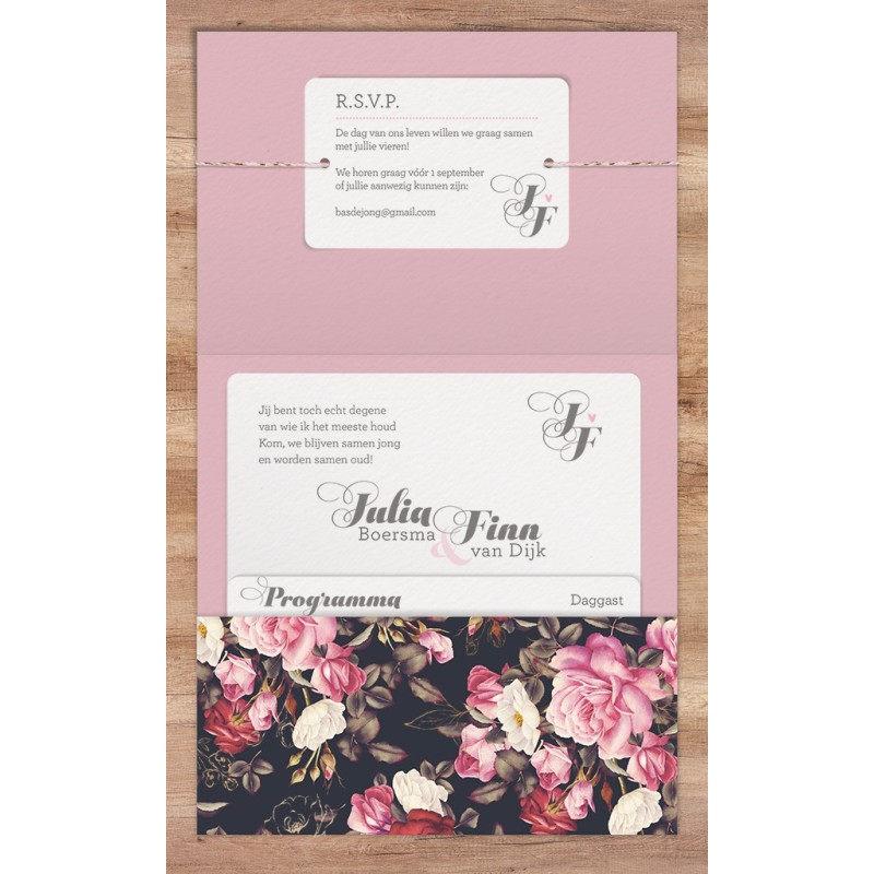 Partecipazione di nozze - Splendore floreale - P620011N-C18