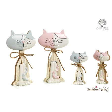 Bomboniera gattino spiritoso rosa piccolo