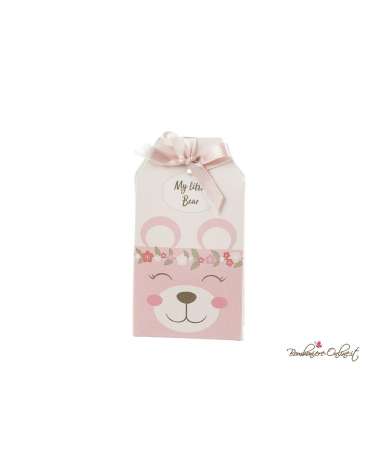 Scatolina busta porta confetti orsetto rosa