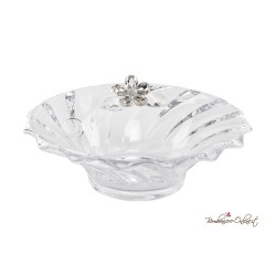 Bomboniera Matrimonio Svuota tasche in cristallo con fiore prezioso