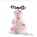 Cake topper in plexiglass nero grande