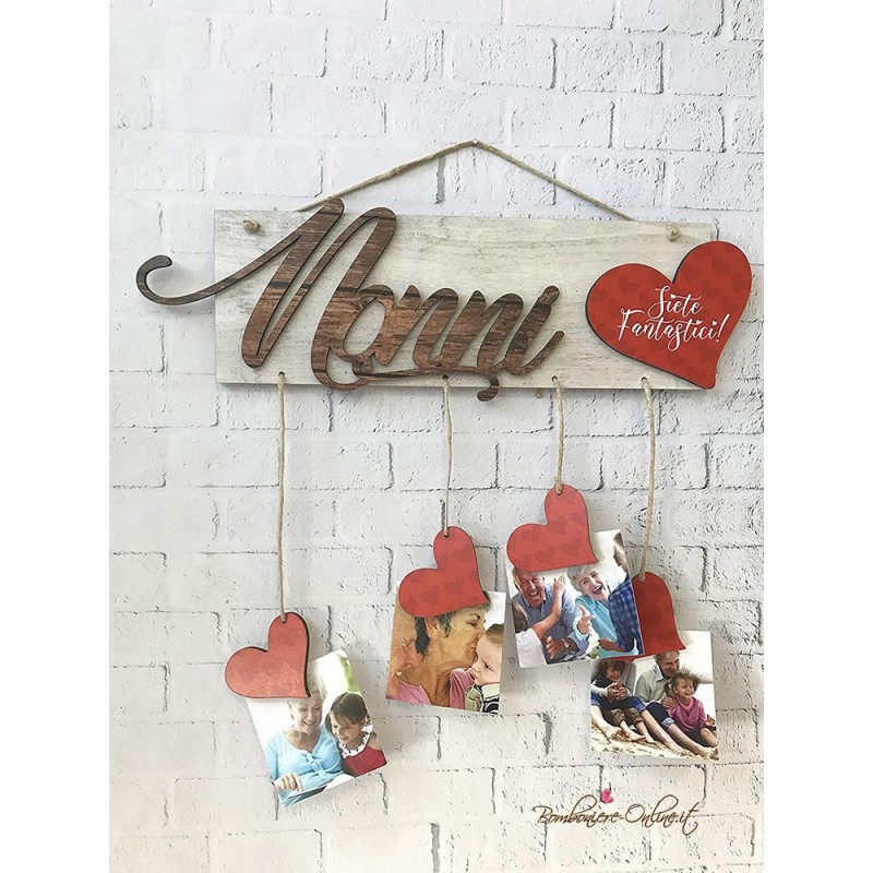 Decorazione da muro portafoto Nonni