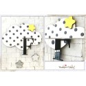 Nuvoletta in legno e plexiglass personalizzabile con iniziale