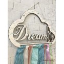 Nuvola in legno con nastri colorati acchiappasogni Dream Big