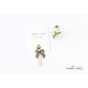 Ventaglio "Bouquet peonie" in set con partecipazione, libro messa, menù e segnaposto coordinati