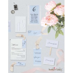 Set coordinato Partecipazione e accessori Matrimonio "Everything azzurro"