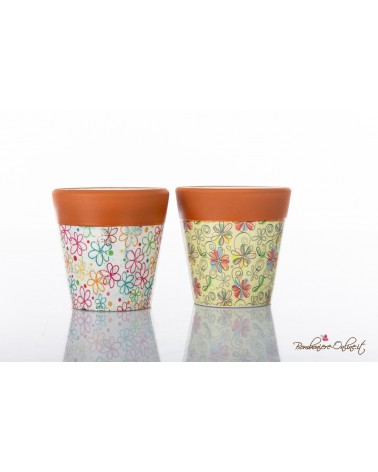 Bomboniere: Vasetto in ceramica con fiori