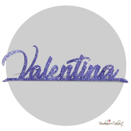 Nome in plexiglass glitter personalizzabile