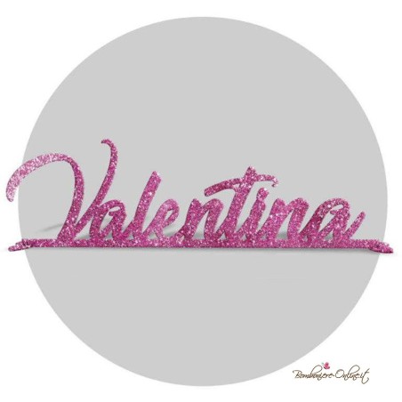 Nome in plexiglass glitter personalizzabile
