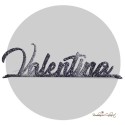 Nome in plexiglass glitter personalizzabile