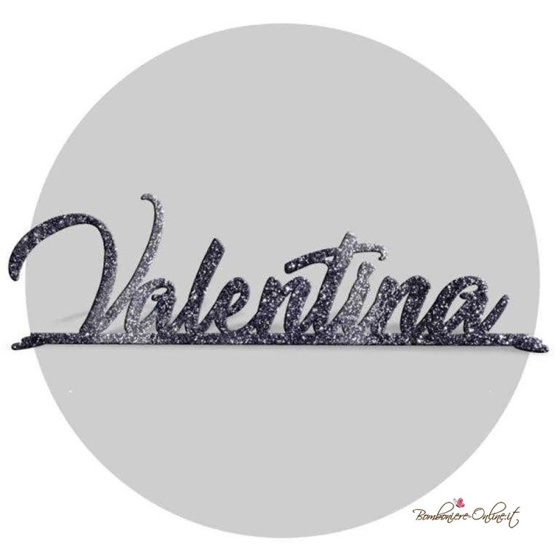 Nome in plexiglass glitter personalizzabile