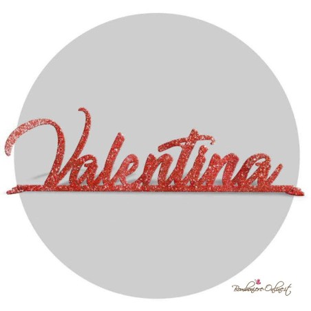 Nome in plexiglass glitter personalizzabile