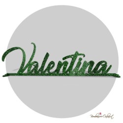 Nome in plexiglass glitter personalizzabile