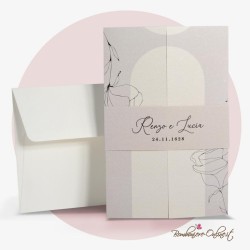 Partecipazione Matrimonio con motivo geometrico