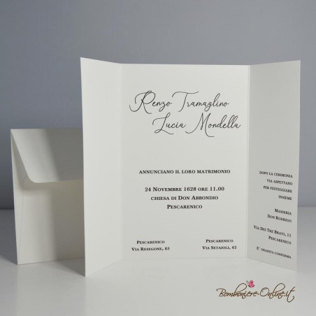 Partecipazione Matrimonio con motivo geometrico