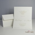 Partecipazione Matrimonio rettangolare con motivo fiori