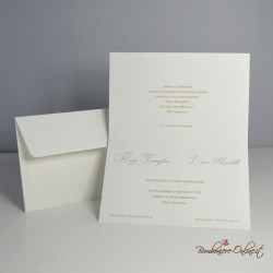 Partecipazione Matrimonio rettangolare con motivo fiori