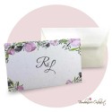 Partecipazione matrimonio economica online con cornice floreale multicolore - F1559-C16