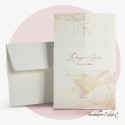Partecipazione Matrimonio motivo acquerello e fiori