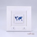 Appendi Canovacci/Appendichiavi Con Piastrella cornice legno bianco