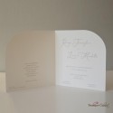 Partecipazione matrimonio quadrata con tag in legno "Love"