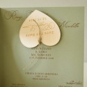 Partecipazione Matrimonio tag cuore in legno inciso