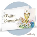 Bigliettino Bomboniera Prima Comunione fiori di primavera