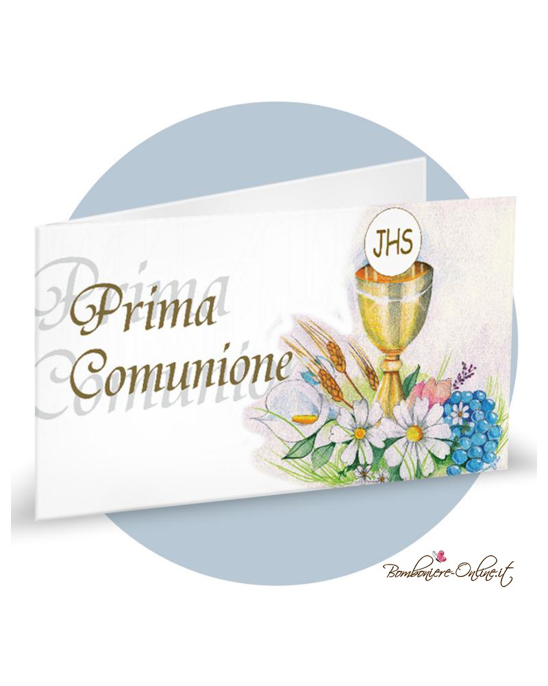 Bigliettino Bomboniera Prima Comunione fiori di primavera - BFF0084