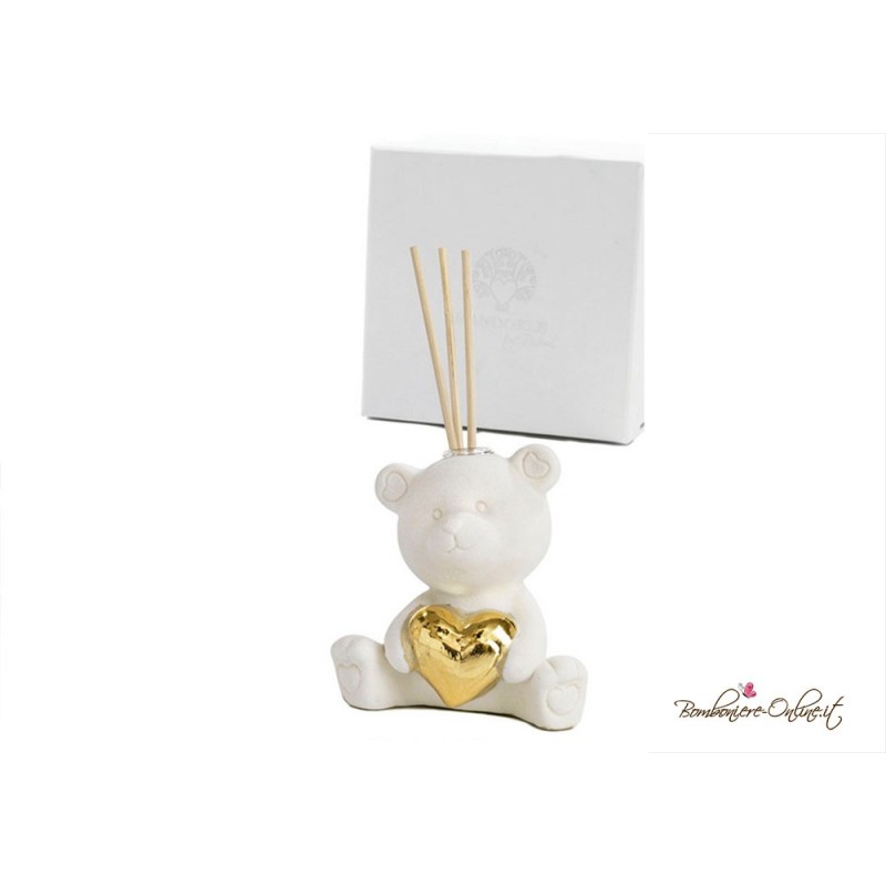 Diffondiprofumo orsetto con cuore oro