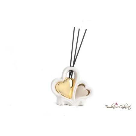 Diffondi profumo cuori oro
