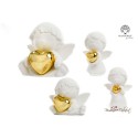 Bomboniera angelo con cuore oro piccolo