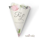 Partecipazione matrimonio economica online con cornice floreale multicolore - F1559-C16