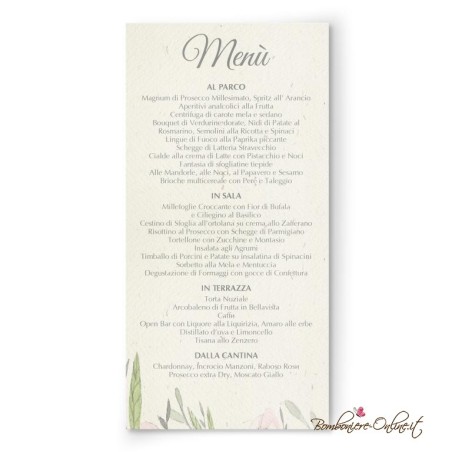 Partecipazione matrimonio economica online con cornice floreale multicolore - F1559-C16