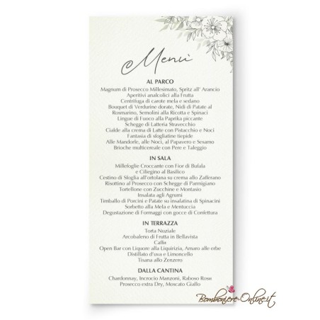 Partecipazione matrimonio tre biglietti verticali e iniziali su busta