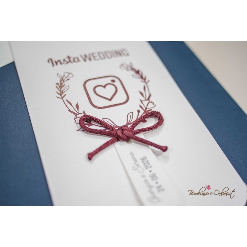 Partecipazione nozze Insta Wedding