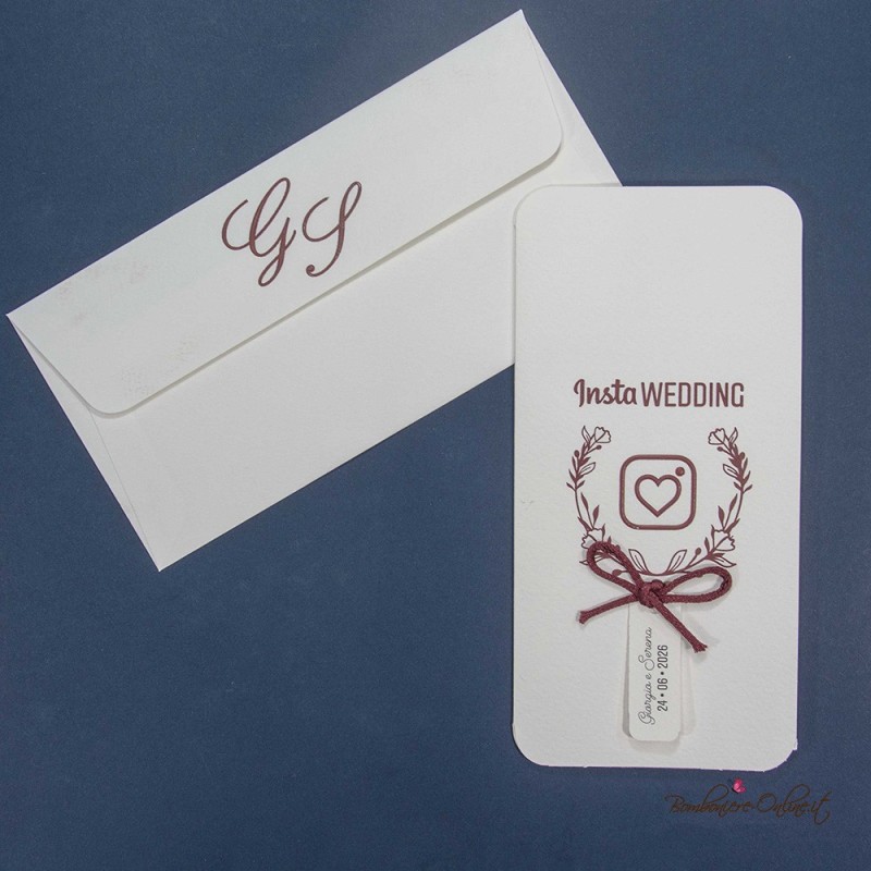 Partecipazione nozze Insta Wedding