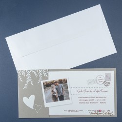 Partecipazione nozze Lettera foto Personalizzata