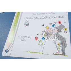 Partecipazione matita "Mamma e Papà..."