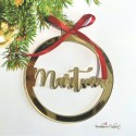 Palla di Natale con nome taglio laser 17