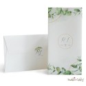 Partecipazione di nozze foglie delicate - F1737-C21