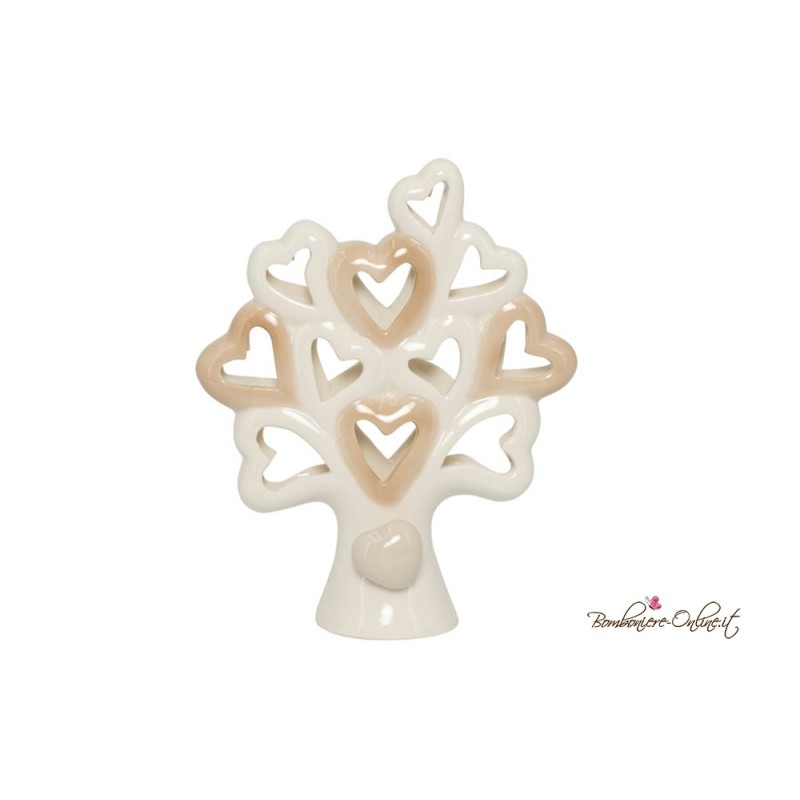 Bomboniera Albero della vita in porcellana con luce led