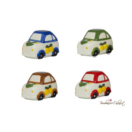 Bomboniera Auto in ceramica decorata