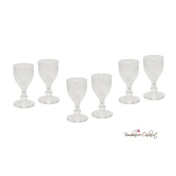 Bomboniera matrimonio Set 6 Bicchierini da liquore in vetro diamantato